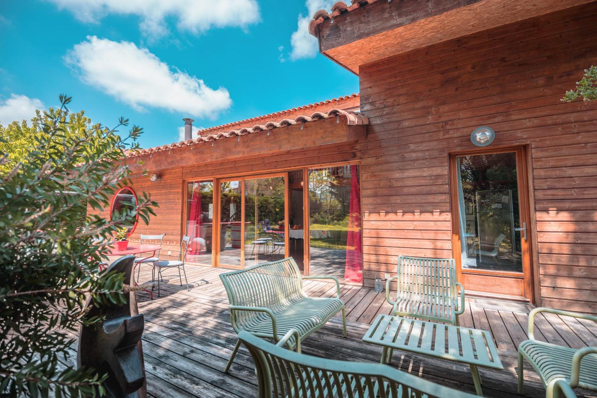 Chambre D'Hotes Neptune Wood Arzens Exterior photo